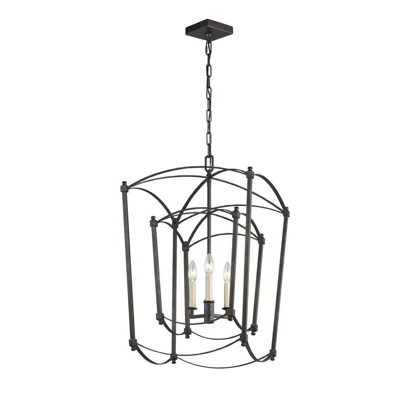 Polished Nickel 3 Light Lantern L70803