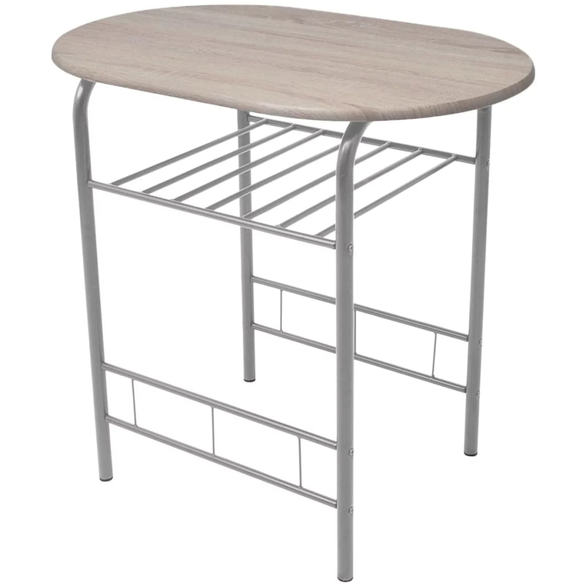 3 Piece MDF Breakfast Table with 2 Stool Chairs Iron Frame G770063