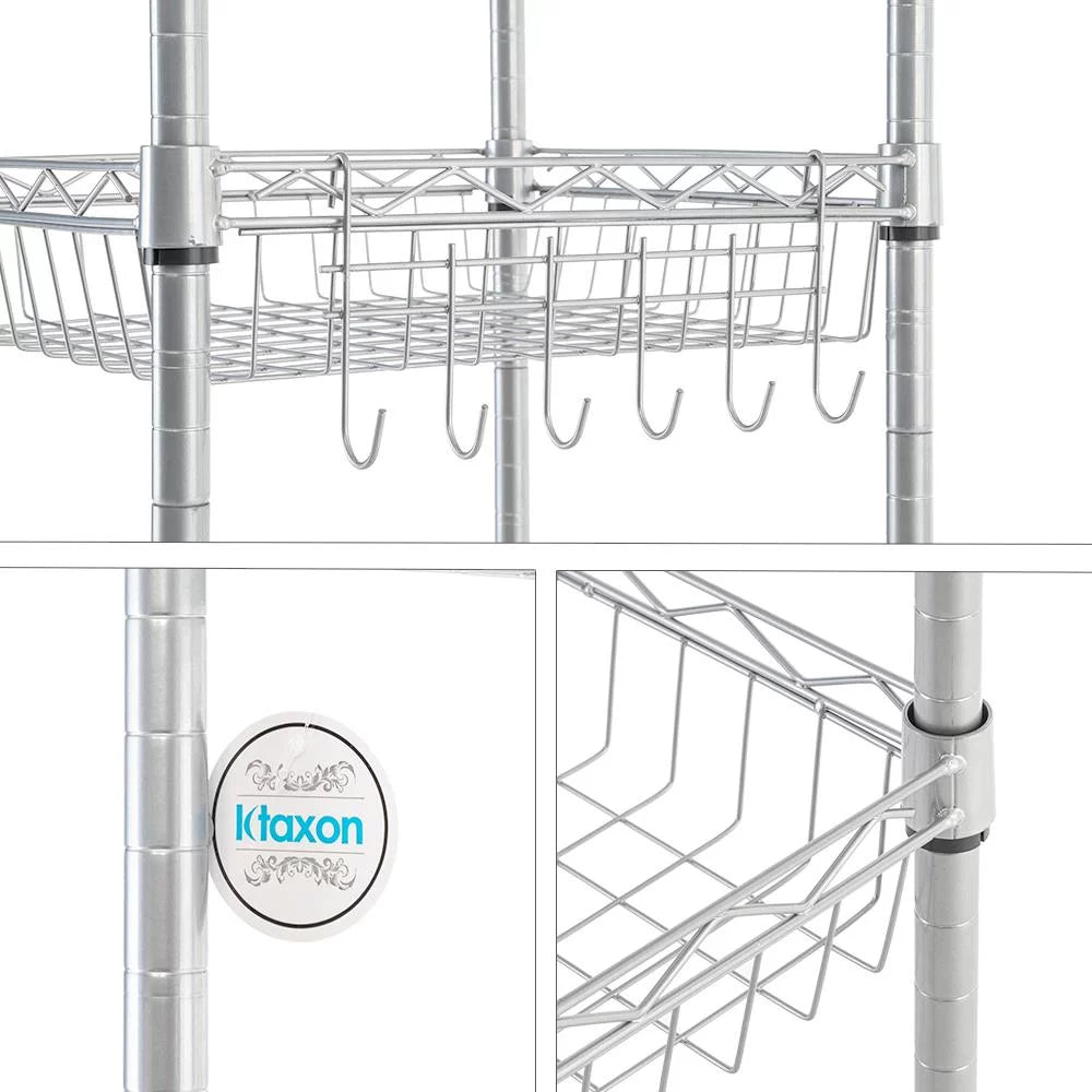 6 Tier Wire Storage Shelving Rack 265lbs Capacity L2023