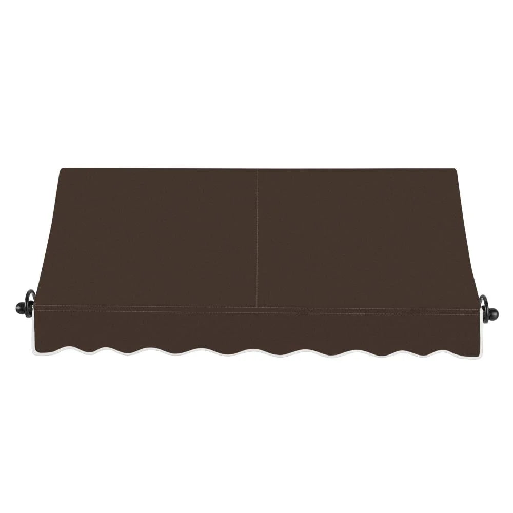 10.375 ft Fixed Awning Acrylic Fabric, Brown O8088