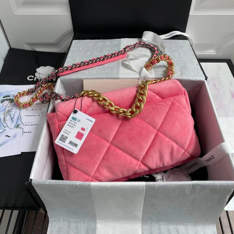 Large Velvet Flap Bag L6531