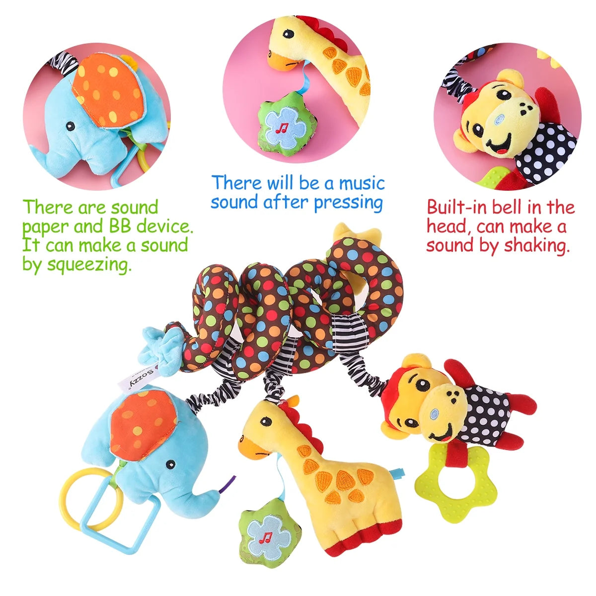 Spiral Toy for Baby Stroller Bed H929
