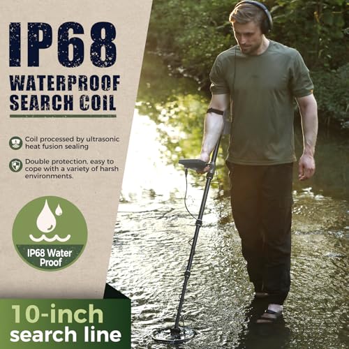 12" Waterproof Metal Detector with LCD Display J1867