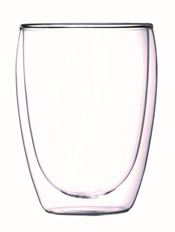 Double-Wall Clear Coffee Mug, 12 Ounces Q43434