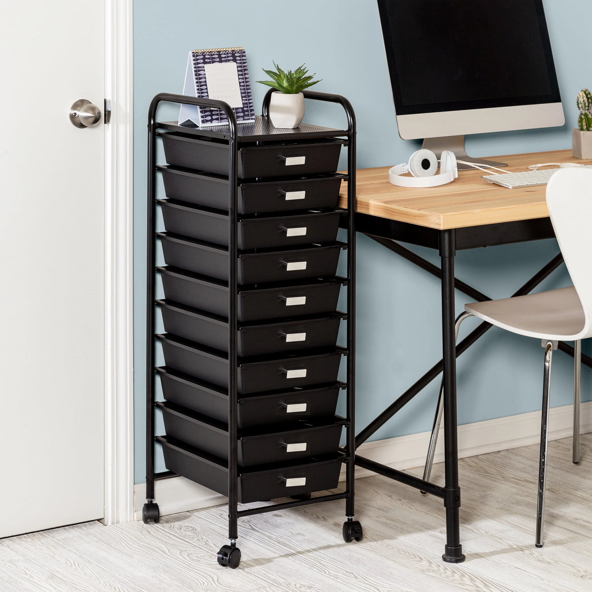 10 Drawer Rolling Cart E63345