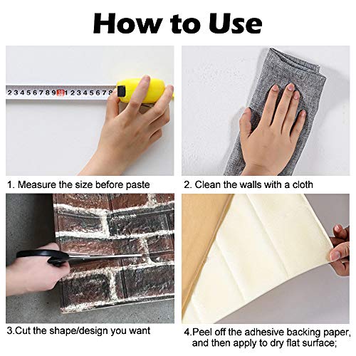 10 Pack Self-Adhesive Faux Stone Wall Panel X7142