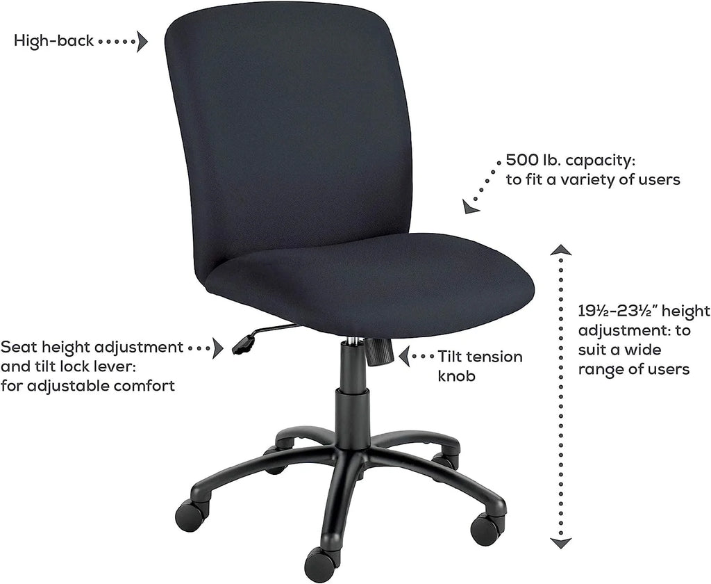 Black Big & Tall Executive High-Back Chair Y522
