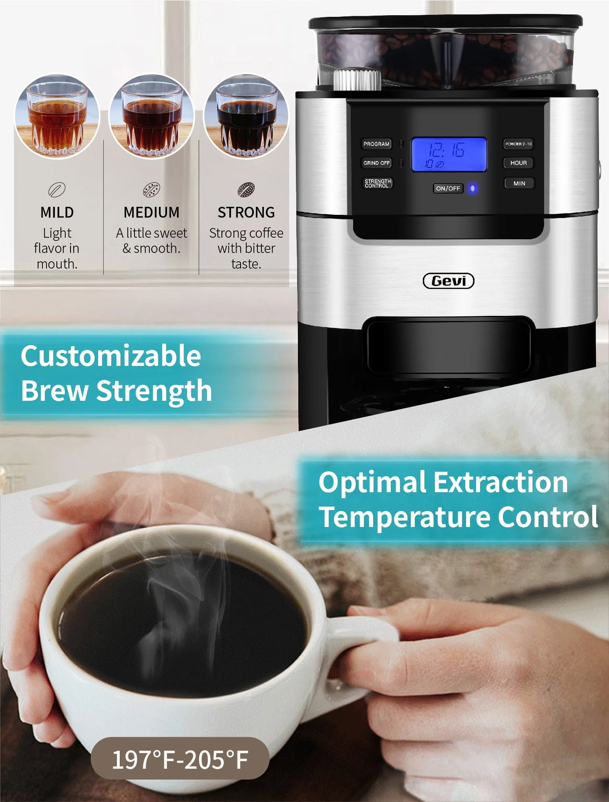10-Cup Programmable Grind and Brew Coffee Maker U157158