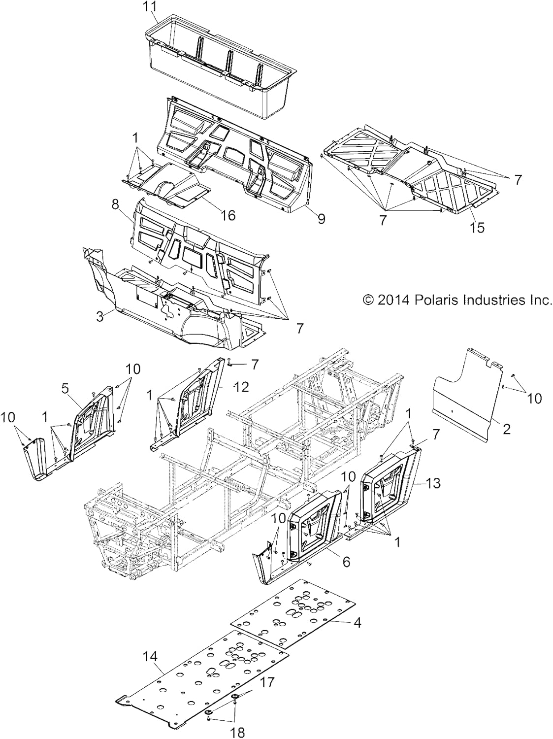 Polaris Ranger Skid Plate Gloss Black A27119