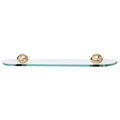 Polished Brass 24x22 Glass Shelf with Brackets U76277