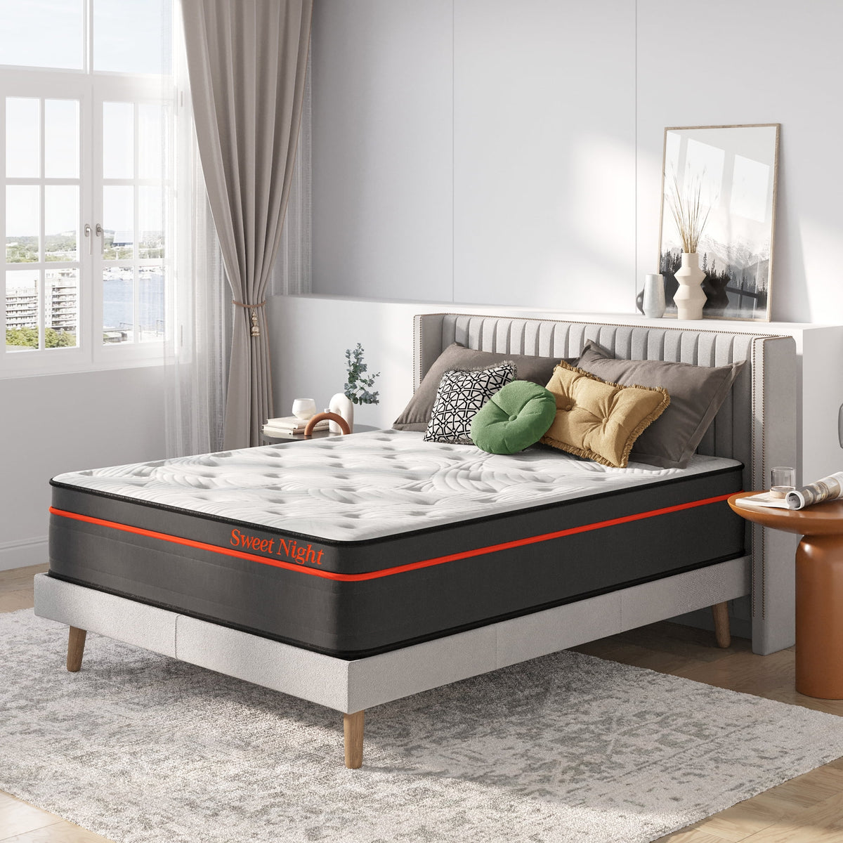 14 Pillow Top Gel Memory Foam Hybrid Mattress Queen Size T93231