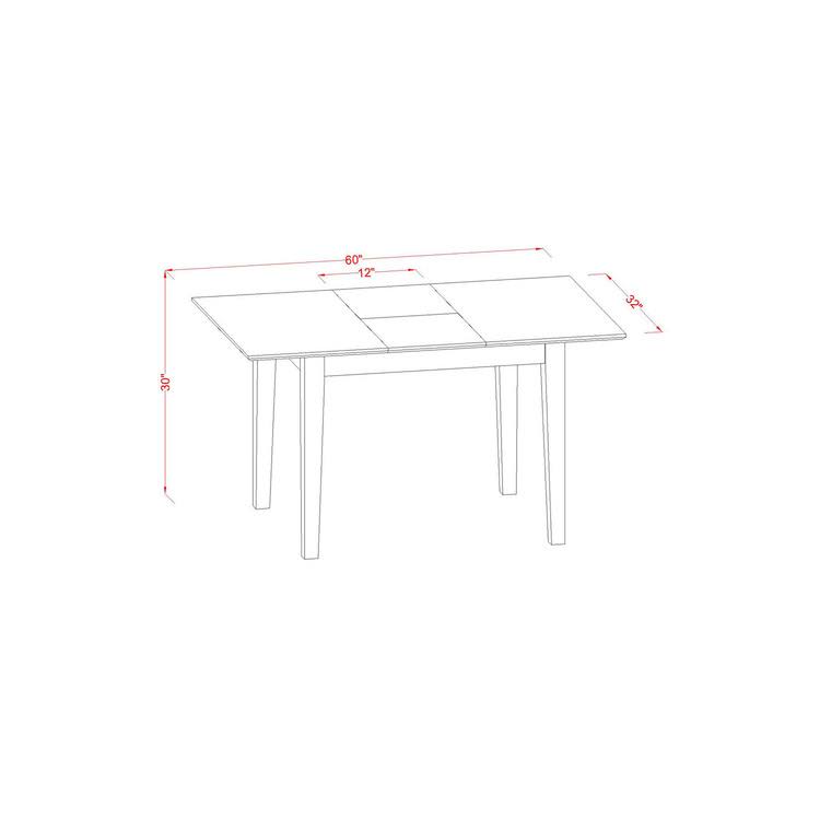 5-Piece Mahogany Wood Dining Set W907