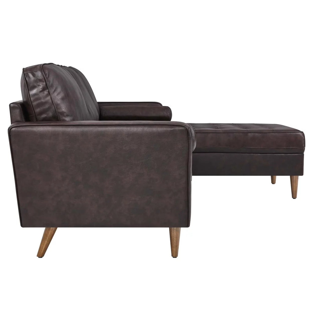 Brown Leather Sectional Sofa M9804