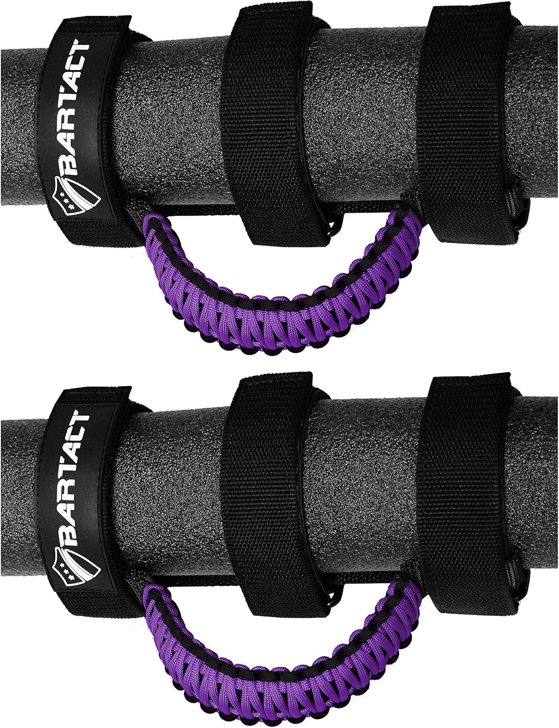 Universal Paracord Grab Handle (Pair) Black Orange CAMO E227548