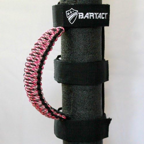 Universal Paracord Grab Handle (Pair) Black Orange CAMO E227548