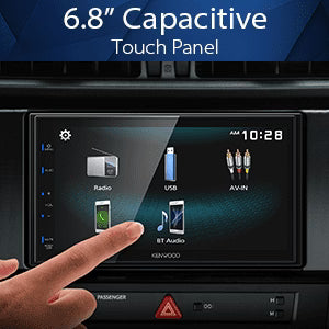 2-DIN Car Stereo with 6.8 Touchscreen and Bluetooth Z316