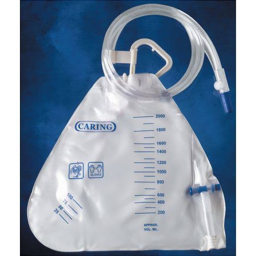 2000mL Drainage Bag with Anti-Reflux Valve, Case of 20 O252