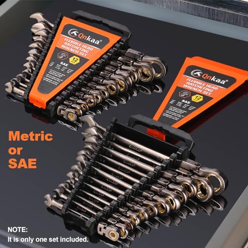 12pcs Flexible Ratchet Wrenches Set SAE 1/4” to 7/8” N5353