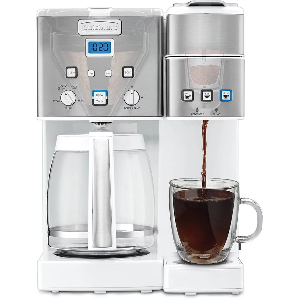 12-Cup Coffee Maker & Single-Serve Brewer White B6320