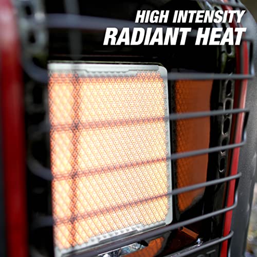 Portable Propane Radiant Heater 4,000-9,000 BTU Red Black C807813
