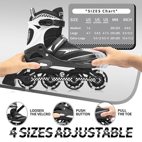 Adjustable Inline Skates with Full Light Up Wheels A768990