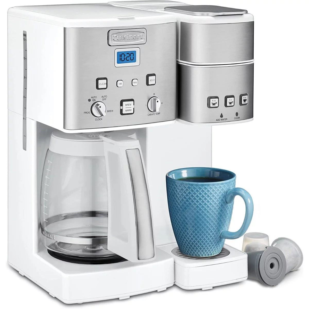12-Cup Coffee Maker & Single-Serve Brewer White B6320