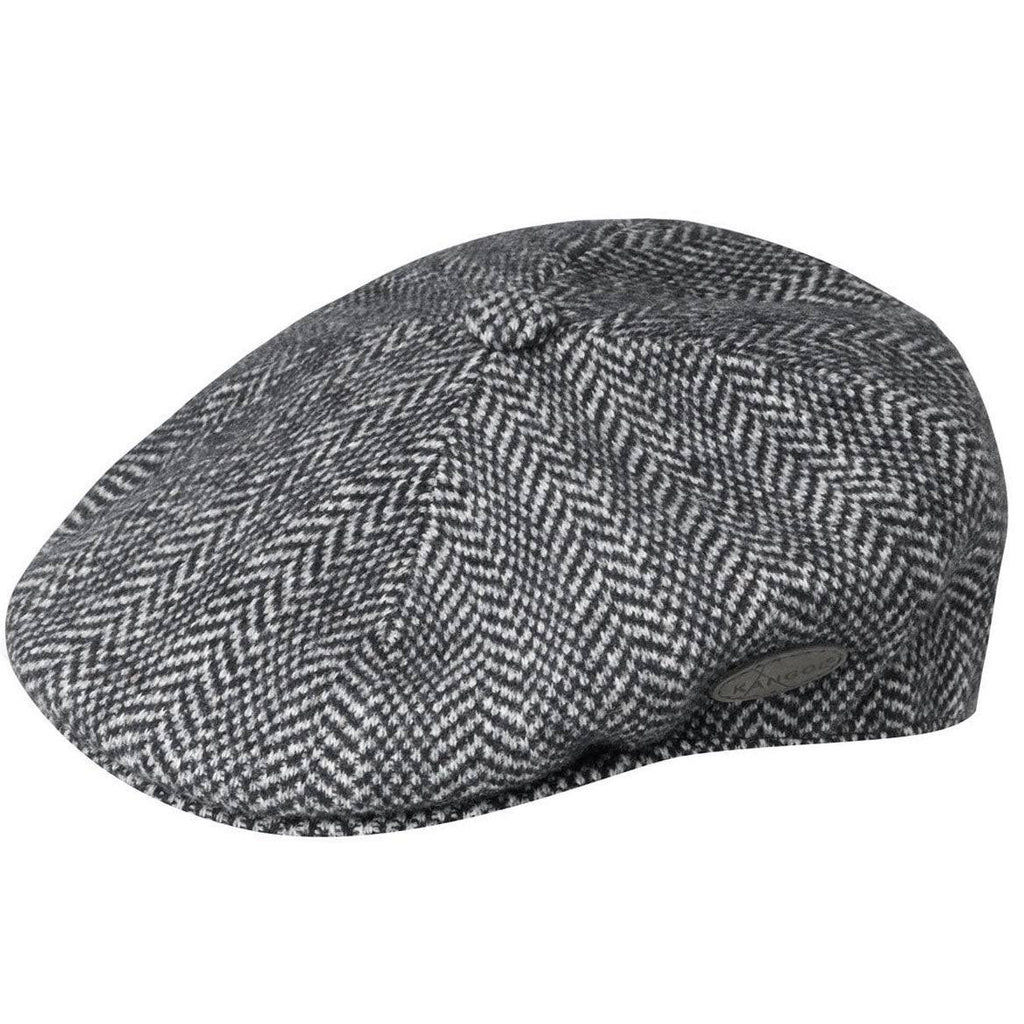 Black Wool Flat Cap C424081