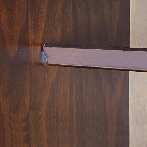 100% Solid Wood Armoire Wardrobe Closet, Java, 4 Small Shelves, 1 Clothing Rod, 2 Drawers S919320