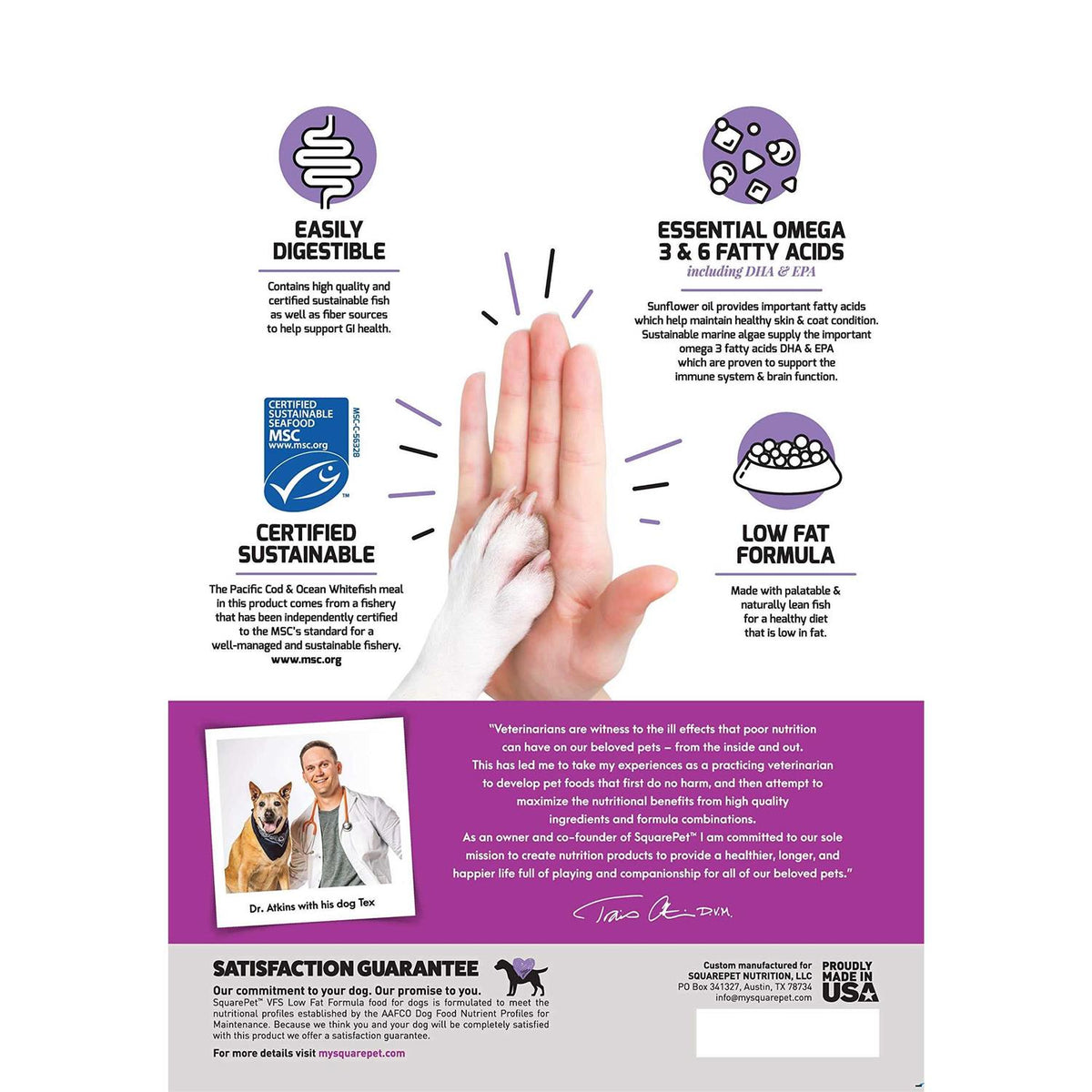 Low Fat Formula Dry Dog Food P4381