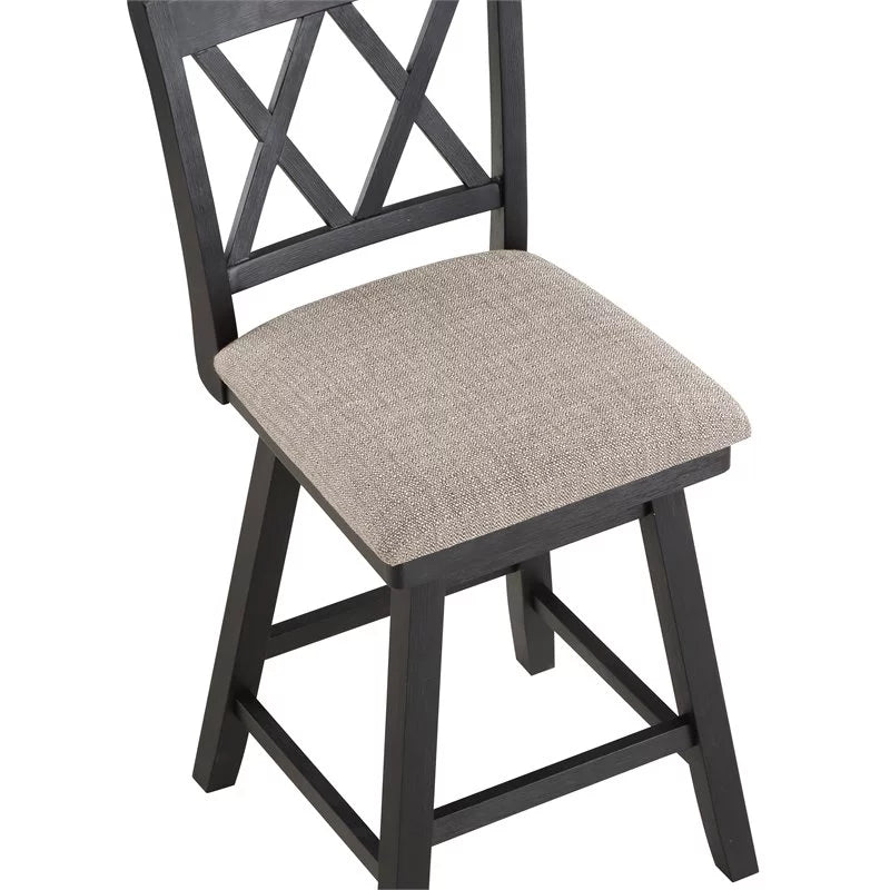 24" Swivel Solid Wood Counter Stool E461