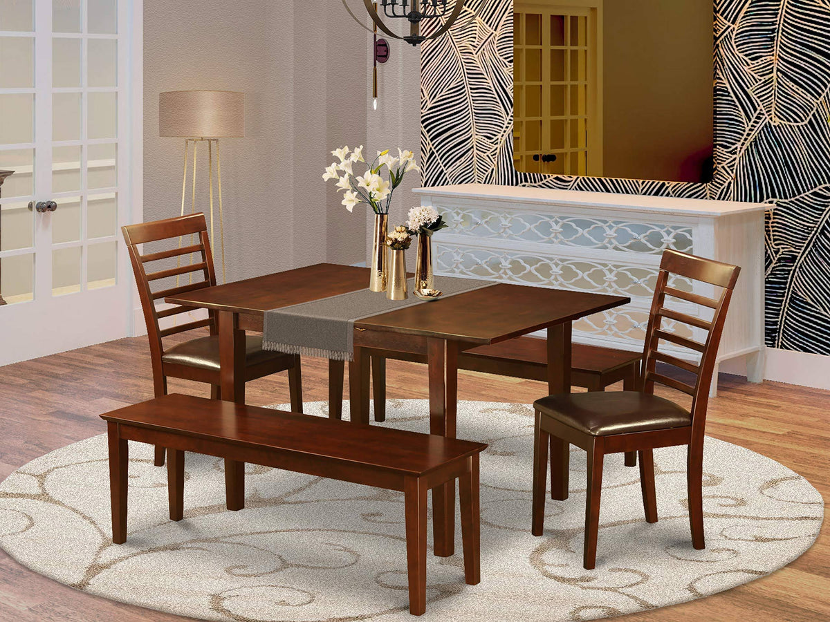 5-Piece Mahogany Wood Dining Set W907