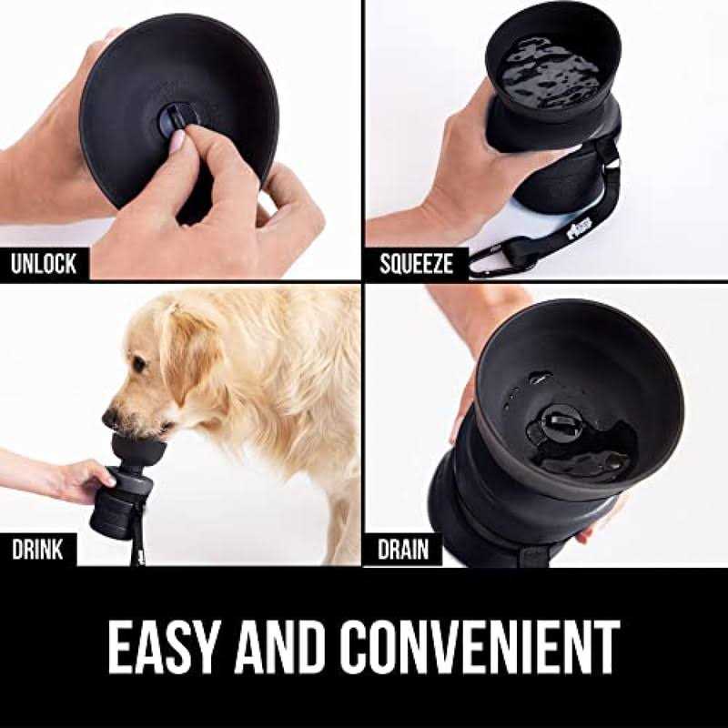 Leak Proof Portable Dog Water Bottle with Bowl Cap V1601