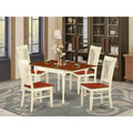 5 Pieces Solid Wood Drop Leaf Kitchen Table Set X238