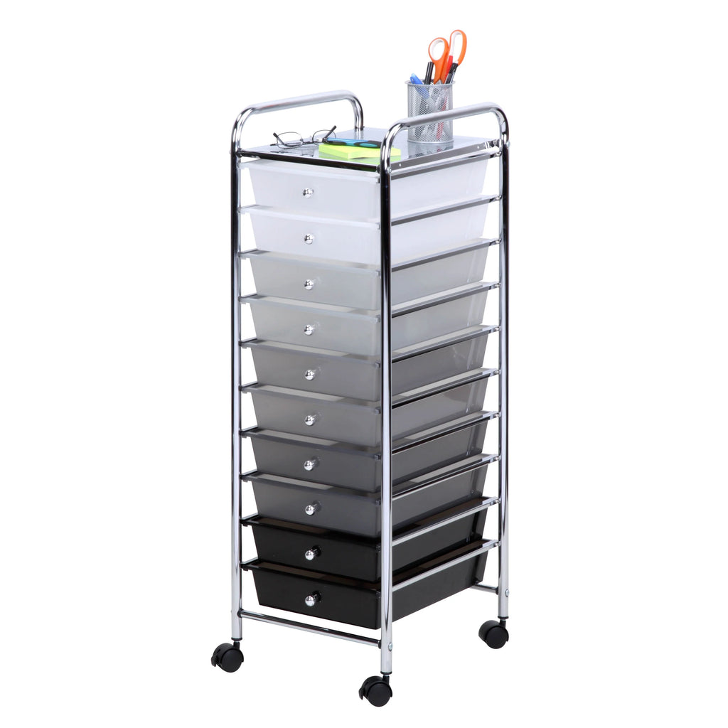 10 Drawer Rolling Cart E63345