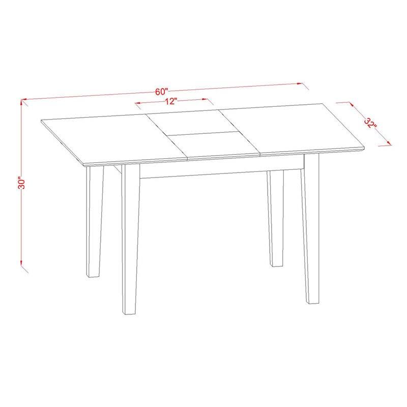5-Piece Mahogany Wood Dining Set W907
