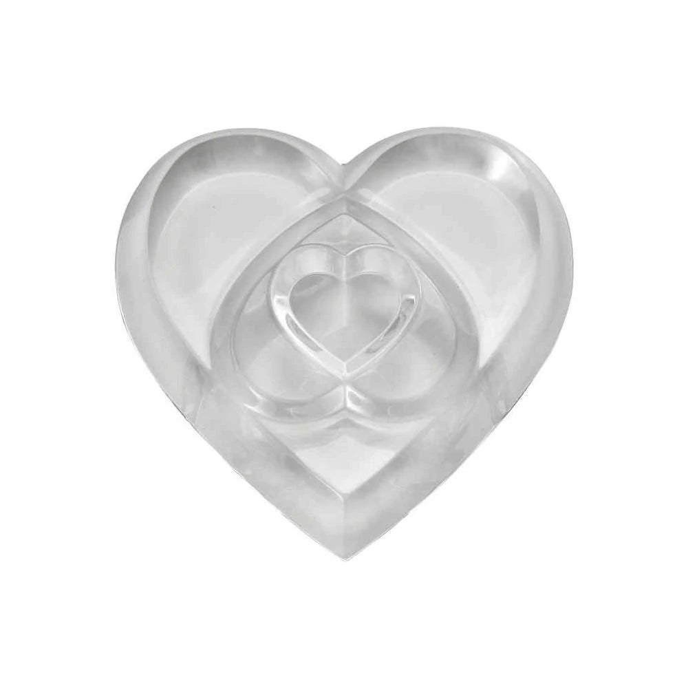 Clear Three Stacked Hearts N1625