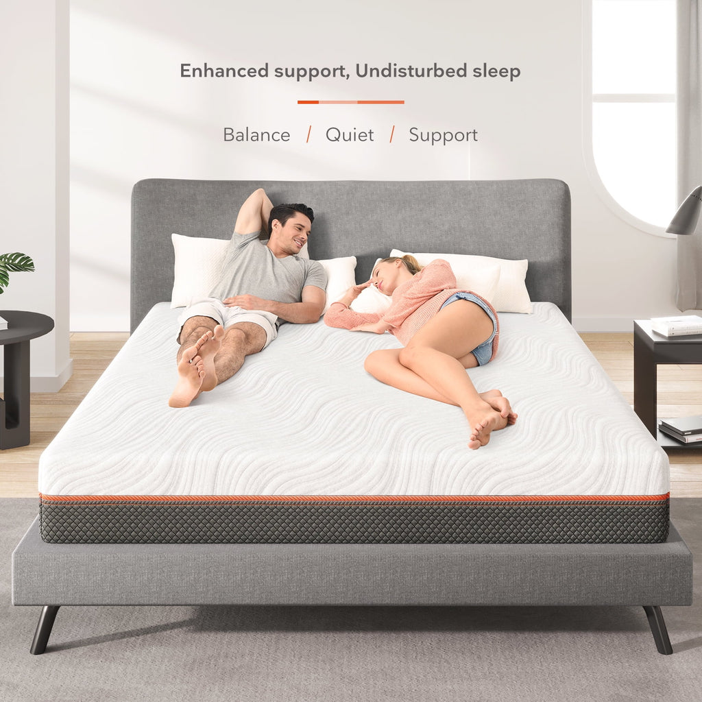 10" Gel Memory Foam Pocket Spring Queen Mattress V534036