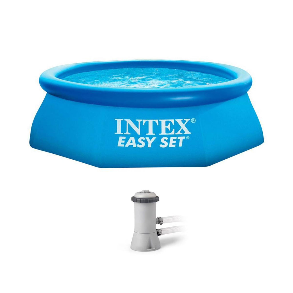 8ft x 30in Inflatable Above Ground Polygonal Pool with Filter Pump A346321