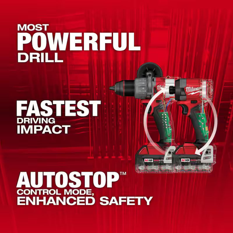 18V Lithium-Ion Brushless Cordless Hammer Drill and Impact Driver Combo Kit with Blower V349