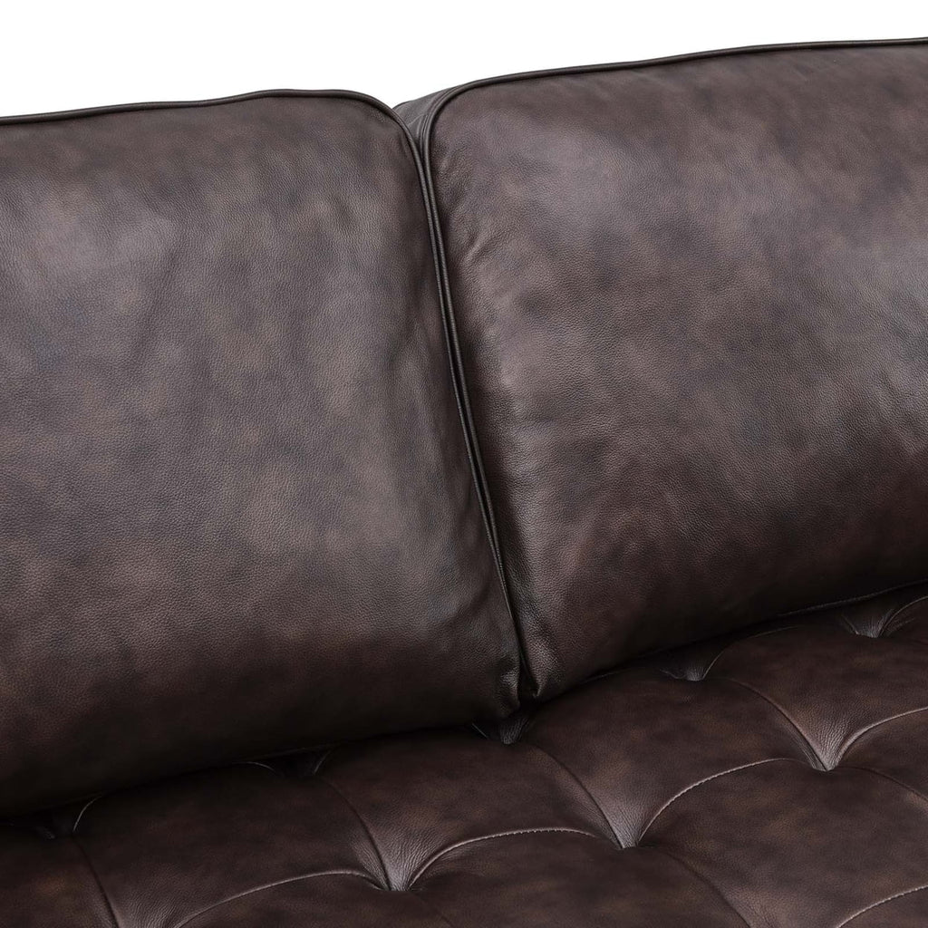 Brown Leather Sectional Sofa M9804