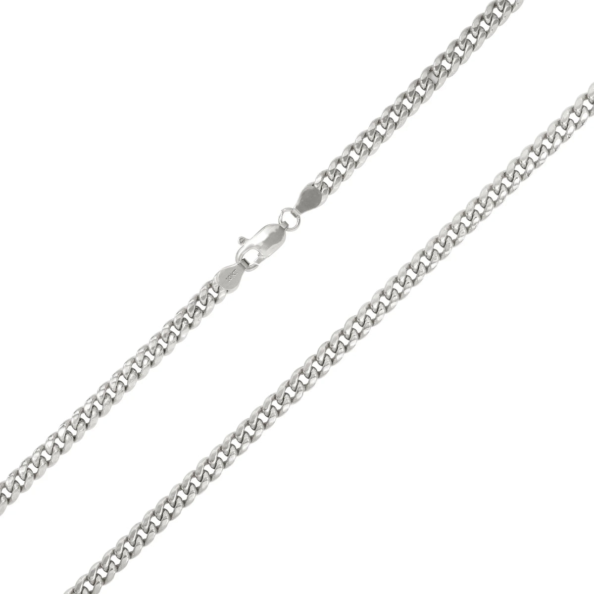 10k White Gold Miami Cuban Link Chain Necklace 16" - 30" P82369