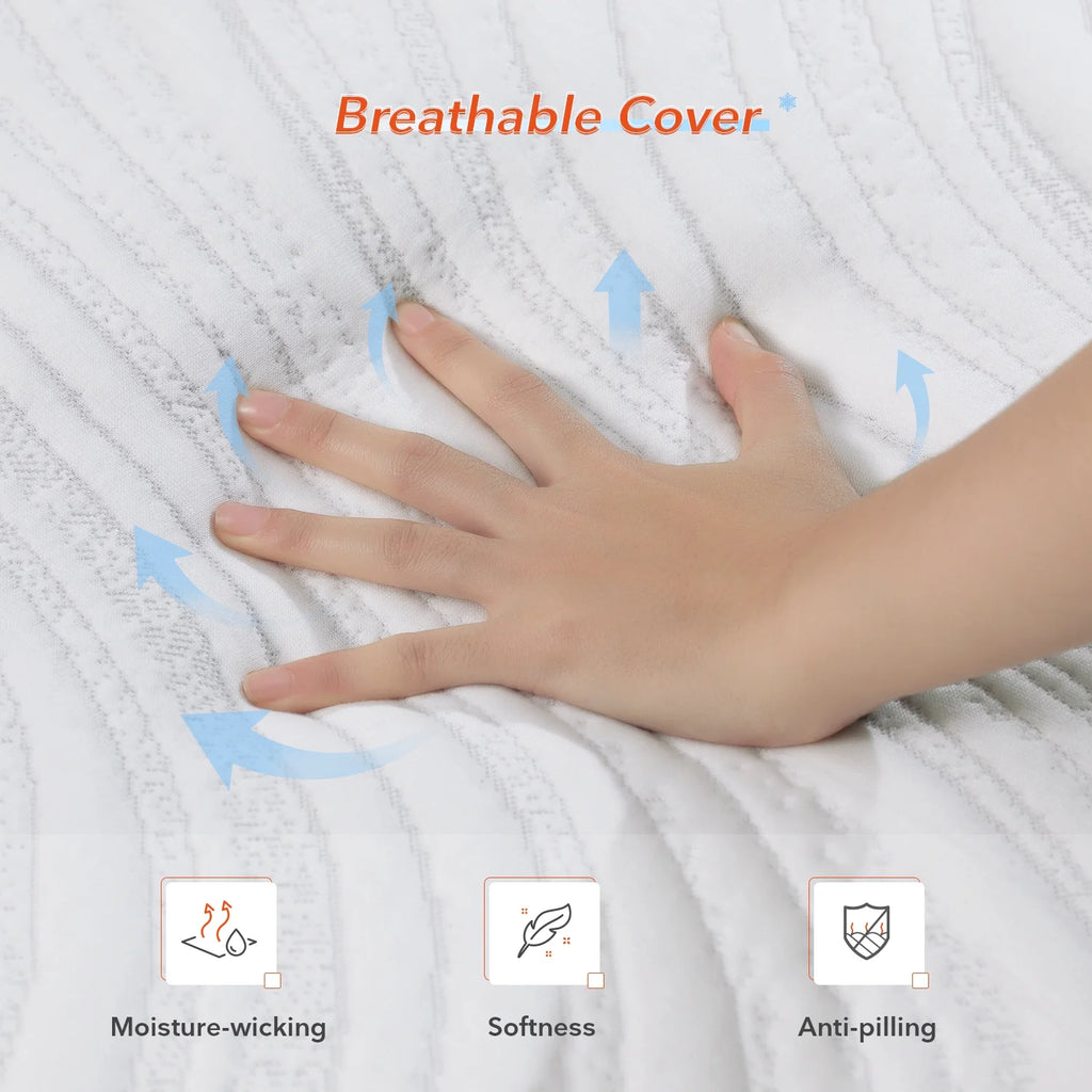 10" Gel Memory Foam Pocket Spring Queen Mattress V534036