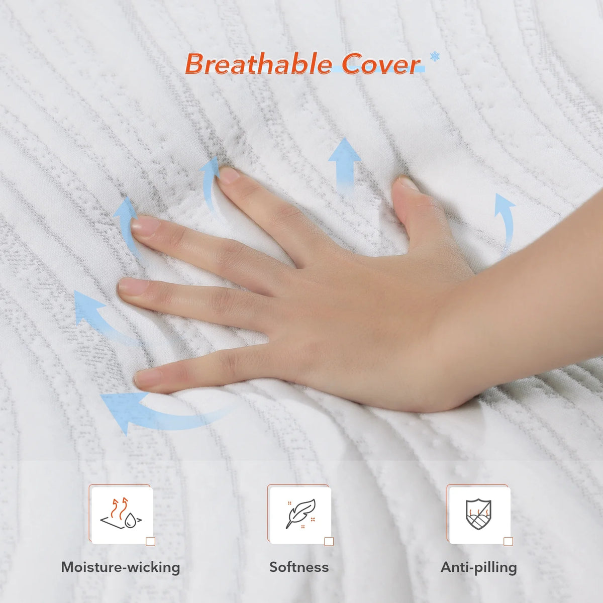 10" Gel Memory Foam Pocket Spring Queen Mattress V534036