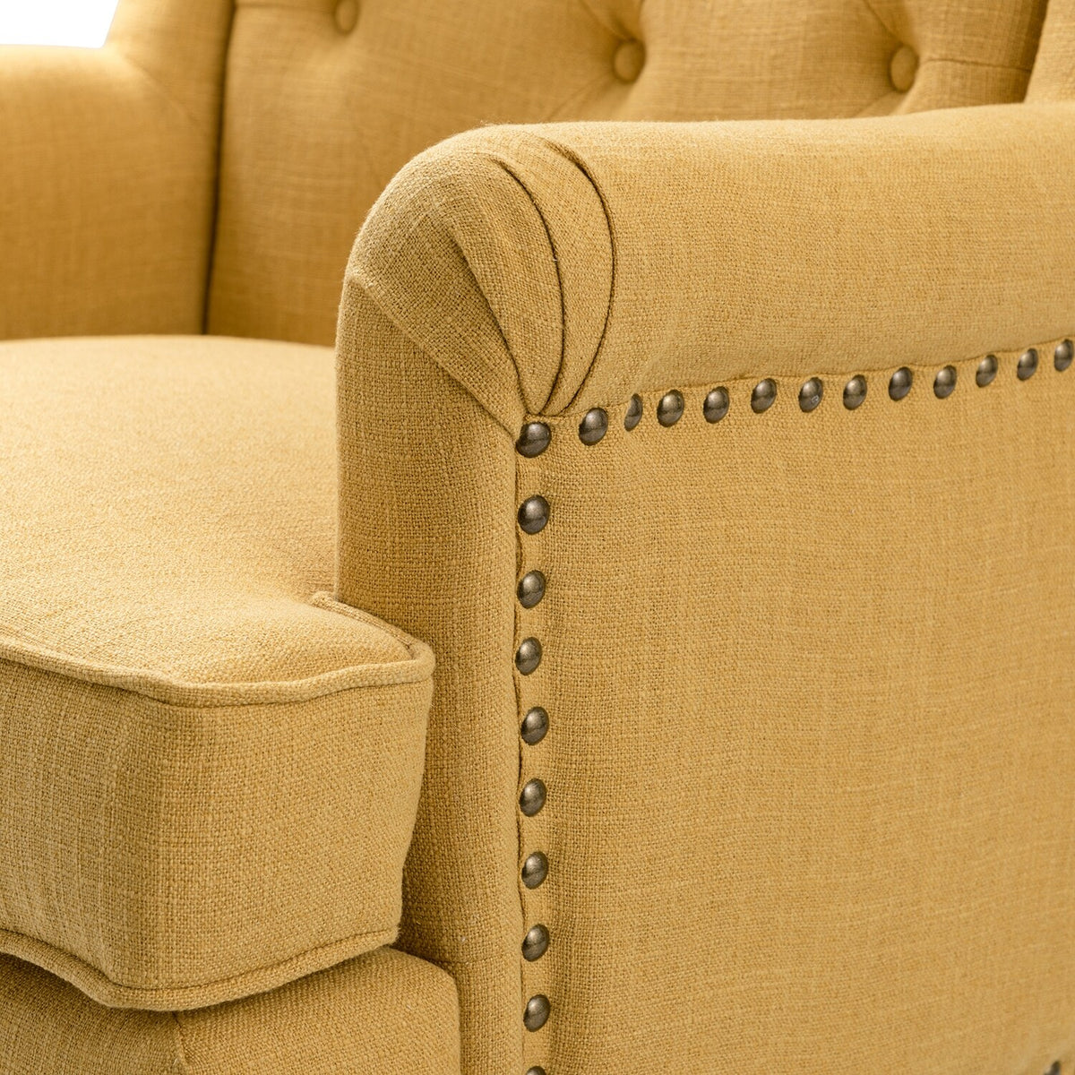 Transitional Armchair with Solid Wood Legs Set of 2 T6120