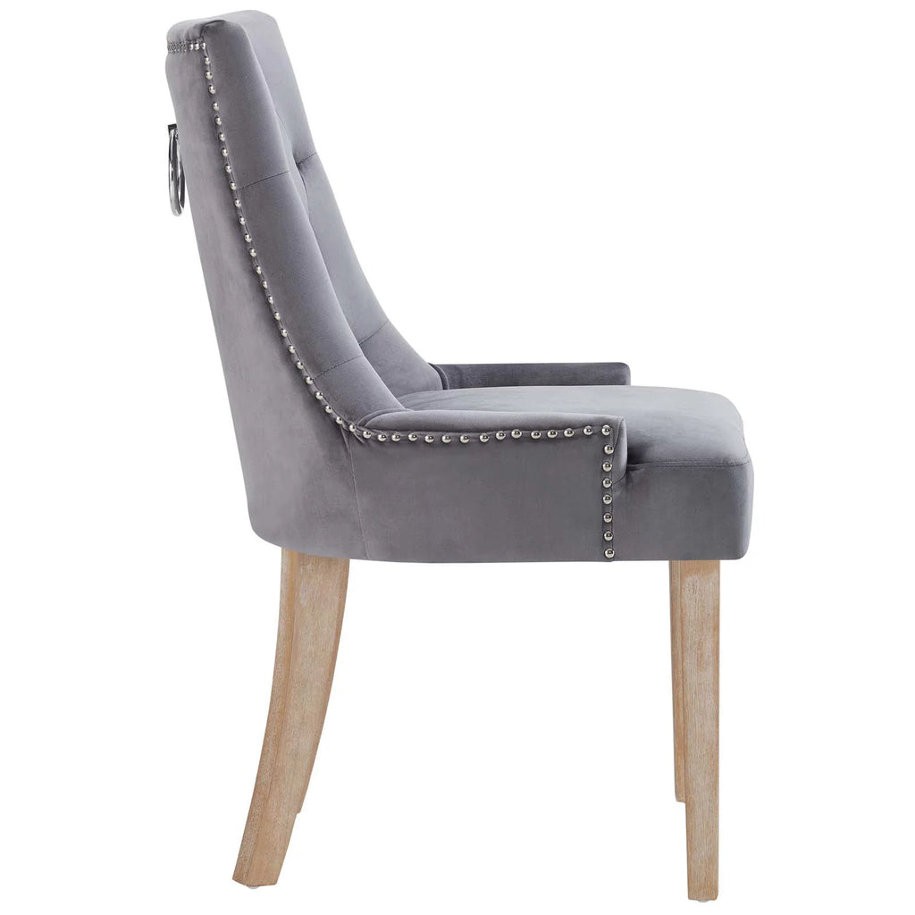 Gray Velvet Dining Chair Set of 4 C869