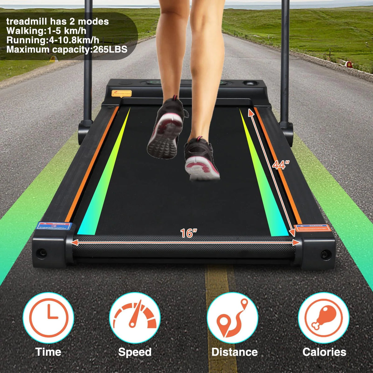 Folding Electric Walking Treadmill C4989