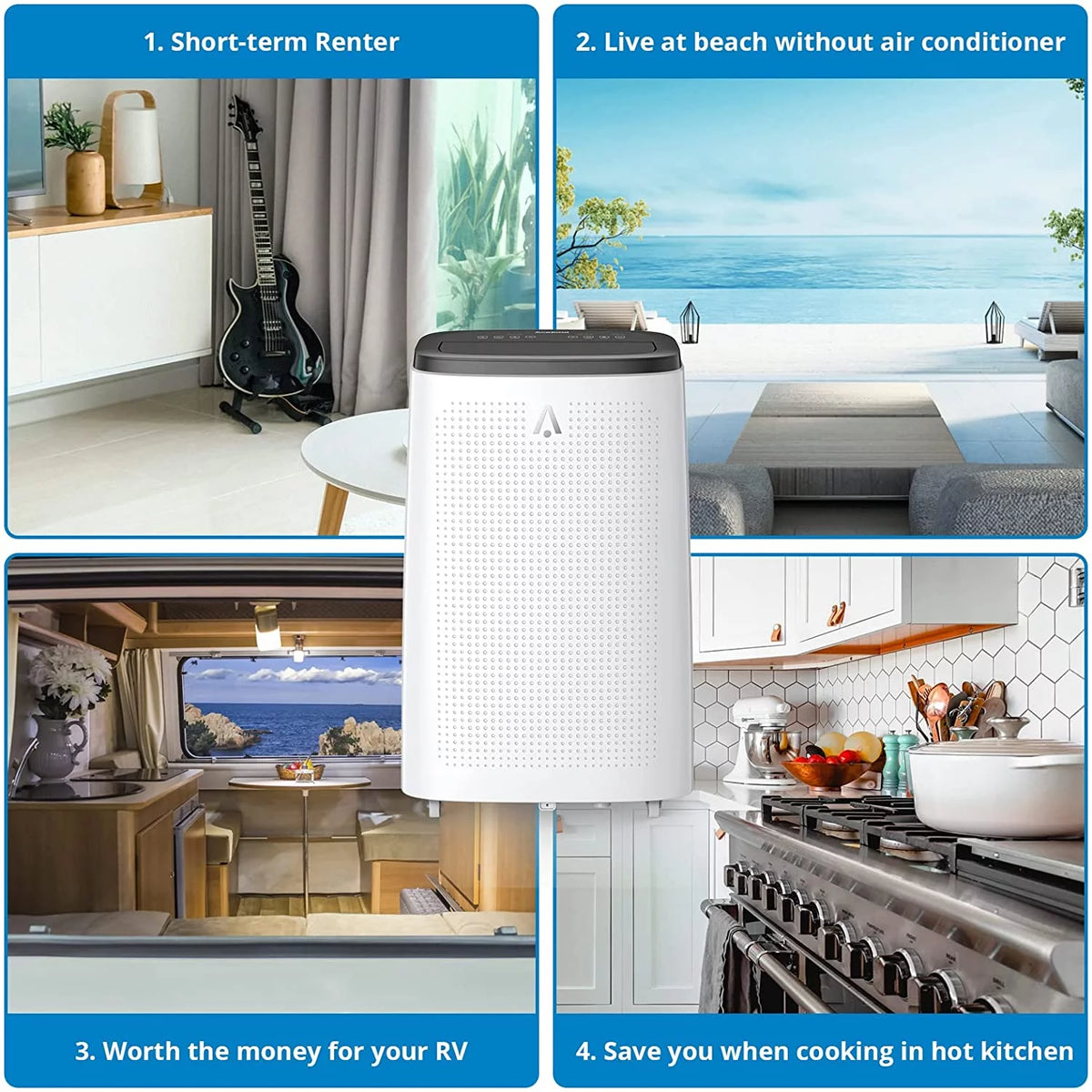 14,000 BTU 3-IN-1 Portable Air Conditioner with Dehumidifier and Fan K466102