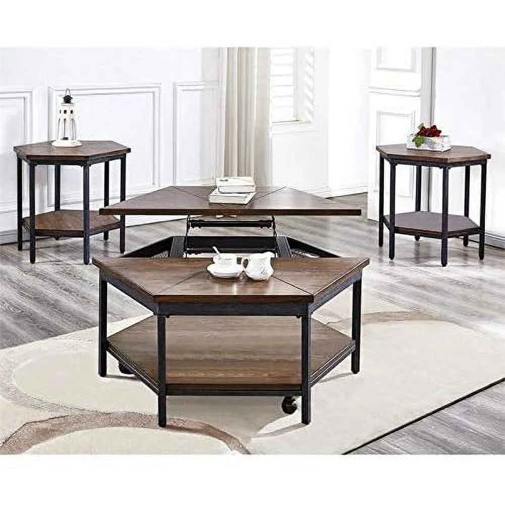 Metal Hexagon End Table V751053