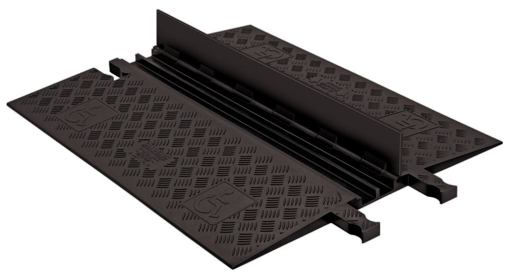 Polyurethane 2 Channel Low Profile Cable Protector with ADA Compliant Ramp P1839