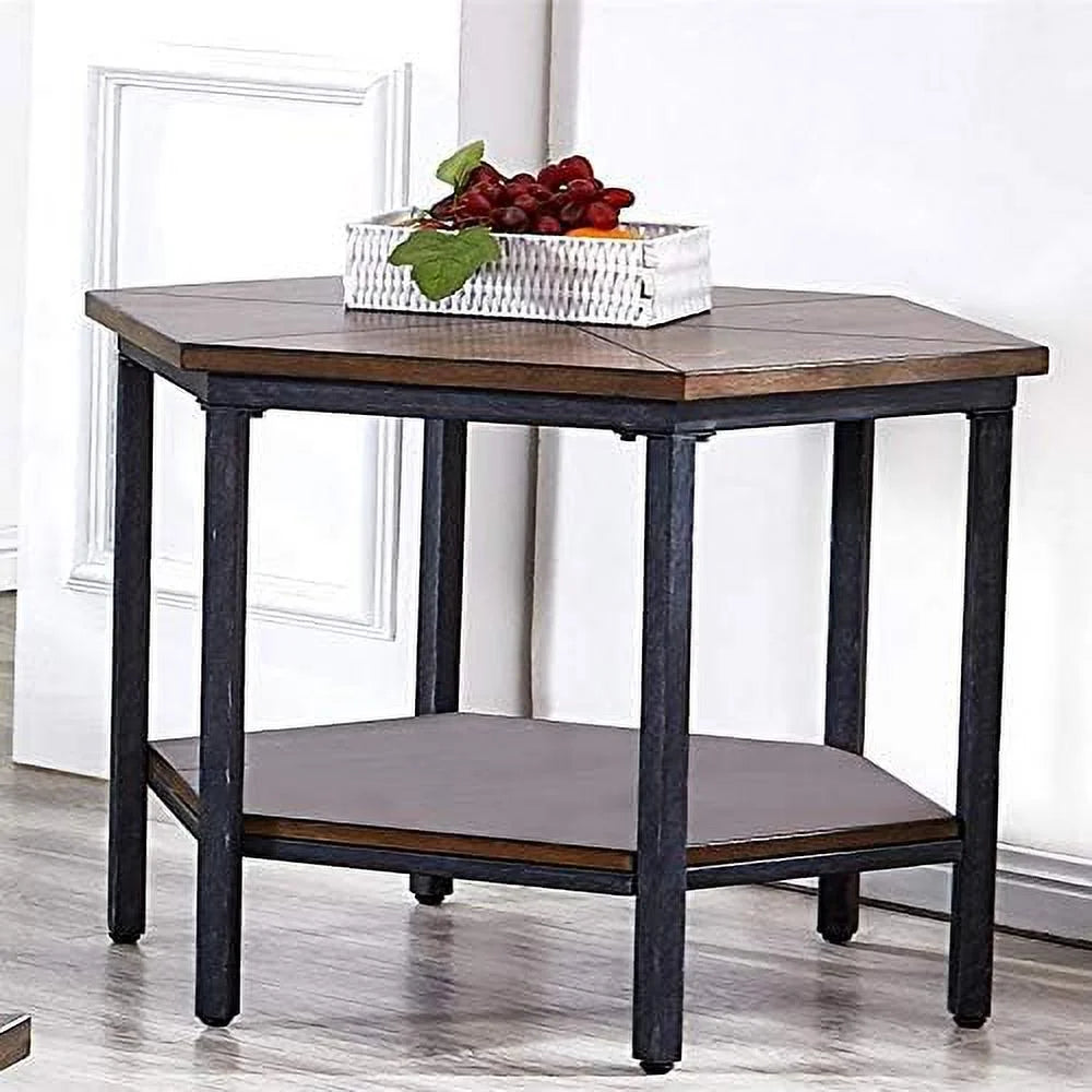 Metal Hexagon End Table V751053